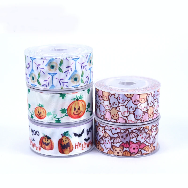 5 designs 16mm-75mm 50yards/lot heat transfer white Halloween pumpkin grosgrain ribbons
5 designs 16mm-75mm 50yards/lot heat transfer white Halloween pumpkin grosgrain ribbons
