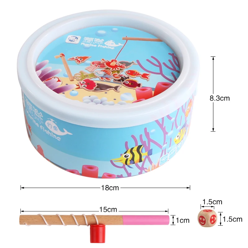 Children's wooden magnetic fishing toy 60 colorful fish 3 magnetic fish rod educational toys indoor and outdoor children's toys
Children's wooden magnetic fishing toy 60 colorful fish 3 magnetic fish rod educational toys indoor and outdoor children's toys