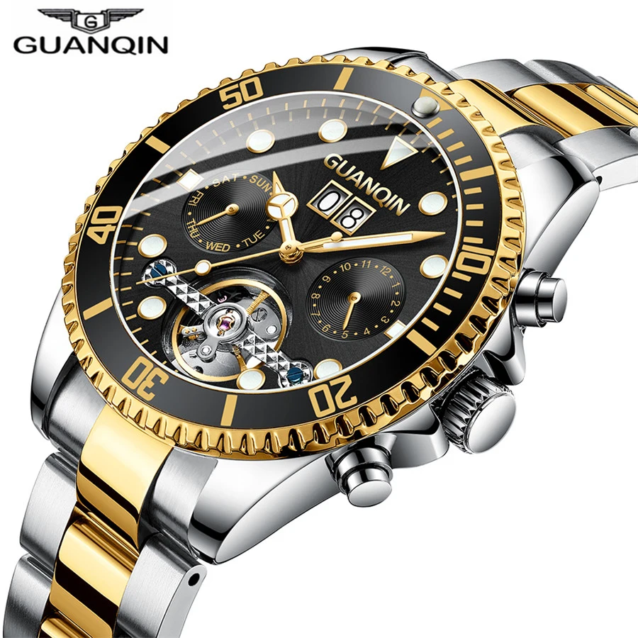 Business gold black Luminous Mechanical Swim Watch Men Tourbillon Waterproof 50M Casual Calendar Wristwatch Luminous watches NEW
Business gold black Luminous Mechanical Swim Watch Men Tourbillon Waterproof 50M Casual Calendar Wristwatch Luminous watches NEW