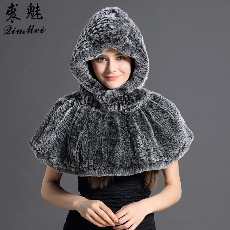 New Real Rex Rabbit Fur Hats & Scarves Women Warm Hats Hooded Scarves Fashion Elegant Female Pashmina Genuine Fur Shawl Poncho
New Real Rex Rabbit Fur Hats & Scarves Women Warm Hats Hooded Scarves Fashion Elegant Female Pashmina Genuine Fur Shawl Poncho