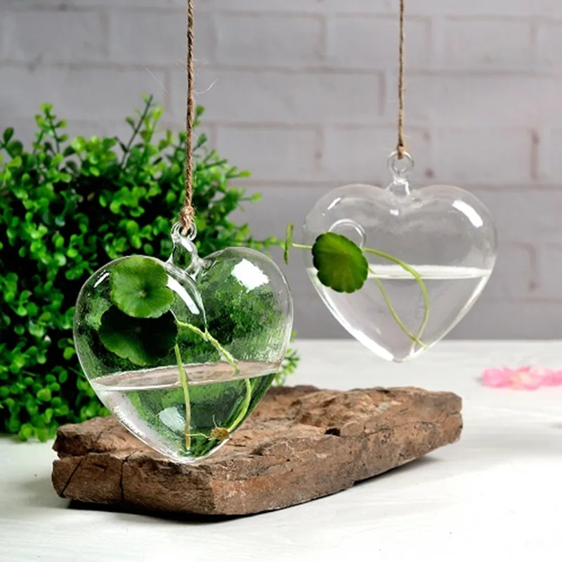 Hanging Clear Glass Vase Creative Hydroponic Flower Bottle Home Decor Wedding Decoration Props Heart Vase
Hanging Clear Glass Vase Creative Hydroponic Flower Bottle Home Decor Wedding Decoration Props Heart Vase