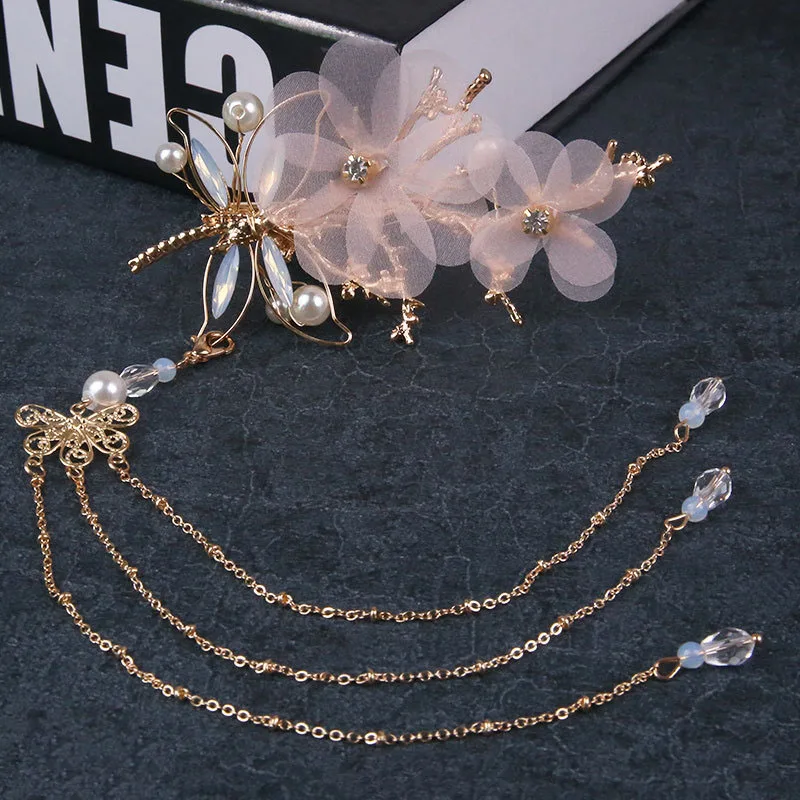 Pearl Hair Clip Wedding Hair Accessories Women Pink Gold Crystal Rhinestone Hair Clips Bridal Headpieces Head Jewelry Tassel Pin
Pearl Hair Clip Wedding Hair Accessories Women Pink Gold Crystal Rhinestone Hair Clips Bridal Headpieces Head Jewelry Tassel Pin