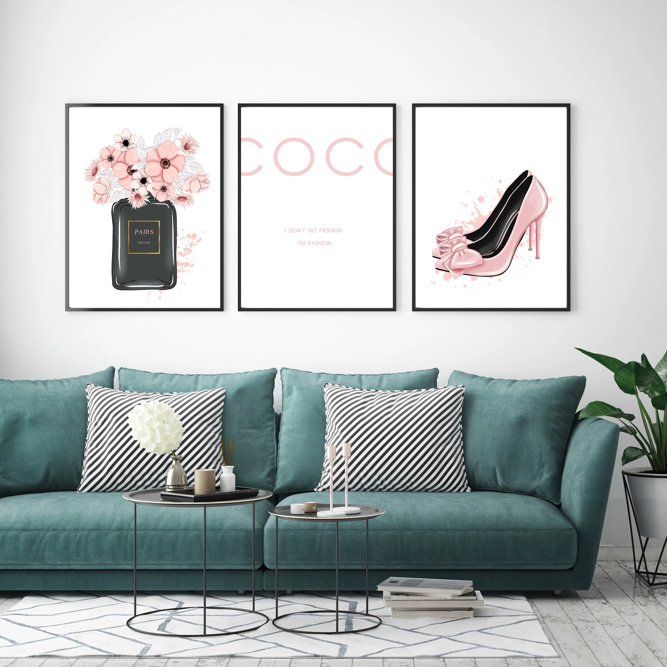 Nordic Perfume Bottle COCO High Heels Wall Art Canvas Painting Modern Wall Pictures For Living Room Home Decor No Frame
Nordic Perfume Bottle COCO High Heels Wall Art Canvas Painting Modern Wall Pictures For Living Room Home Decor No Frame