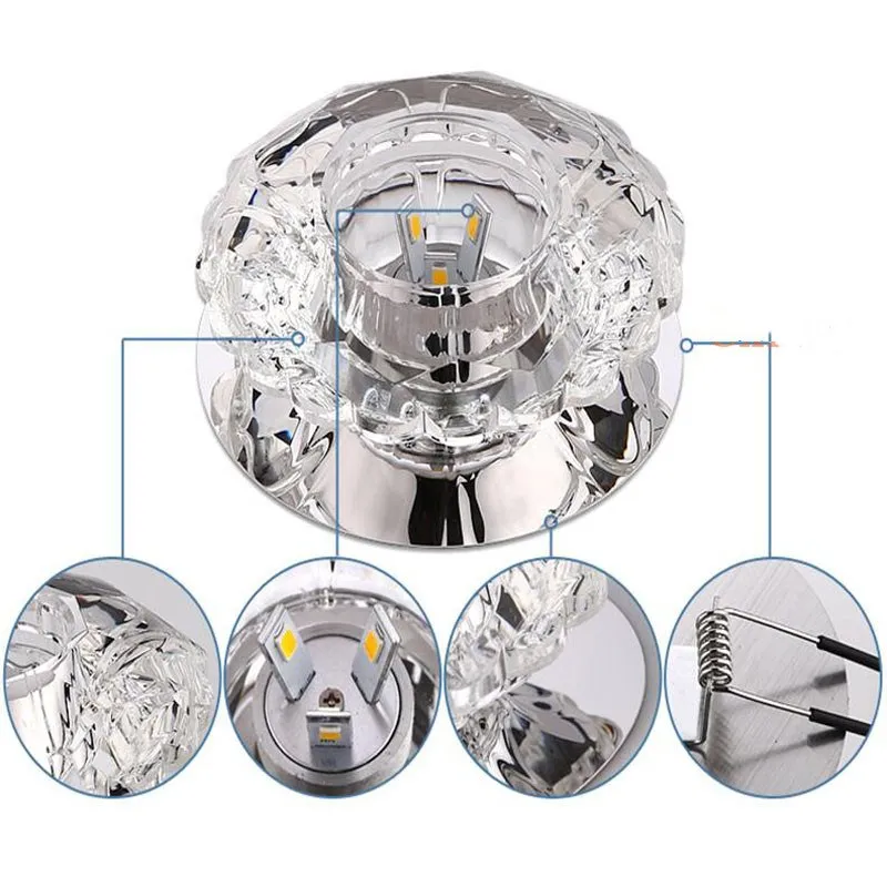 10cm LED Ceiling Light for Home Decoration 3W Crystal Lamp Exhibition Porch Ceiling Lights Corridors Living Room Bedroom
10cm LED Ceiling Light for Home Decoration 3W Crystal Lamp Exhibition Porch Ceiling Lights Corridors Living Room Bedroom