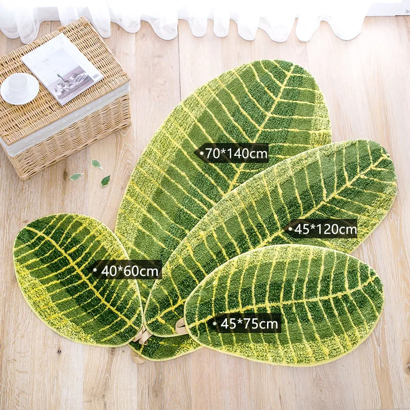 High Quality Comfortable Leaf Carpet for Hallway Entrance Doormat Green Leaves Slip-Resistant Kitchen Floor Mat Bedroom Area Rug
High Quality Comfortable Leaf Carpet for Hallway Entrance Doormat Green Leaves Slip-Resistant Kitchen Floor Mat Bedroom Area Rug
