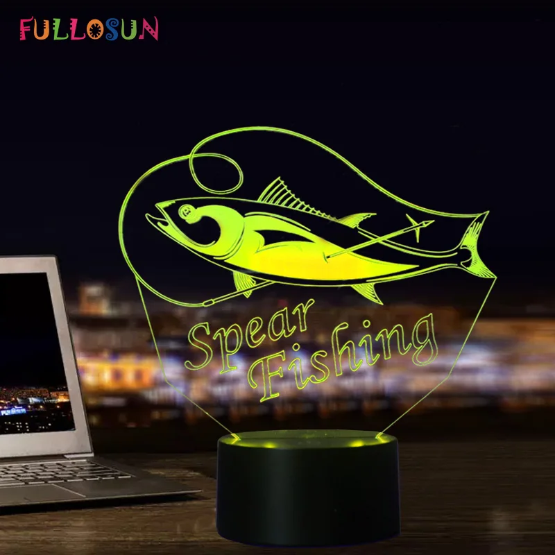 3D Illusion Lamp Spear Fishing Model Lamp 7 Colors USB LED Desk Lamp as Home Decoration
3D Illusion Lamp Spear Fishing Model Lamp 7 Colors USB LED Desk Lamp as Home Decoration