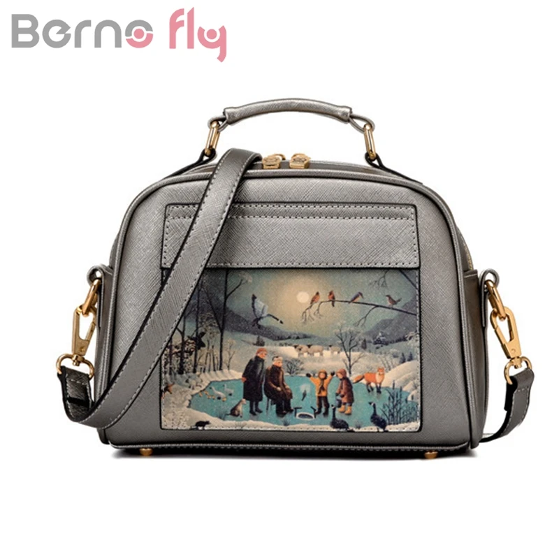 BERNO Fly бренд из искусственной кожи Для женщин кожаная сумка известного бренда