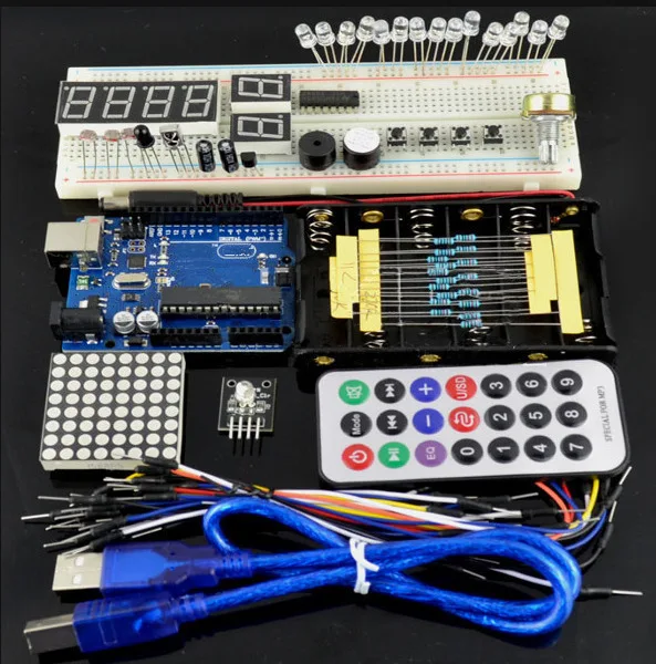 Базовый стартовый набор Arduino, новейший стартовый комплект материнской платы UNO R3, доступен в 28 разновидностях
Базовый стартовый набор Arduino, новейший стартовый комплект материнской платы UNO R3, доступен в 28 разновидностях