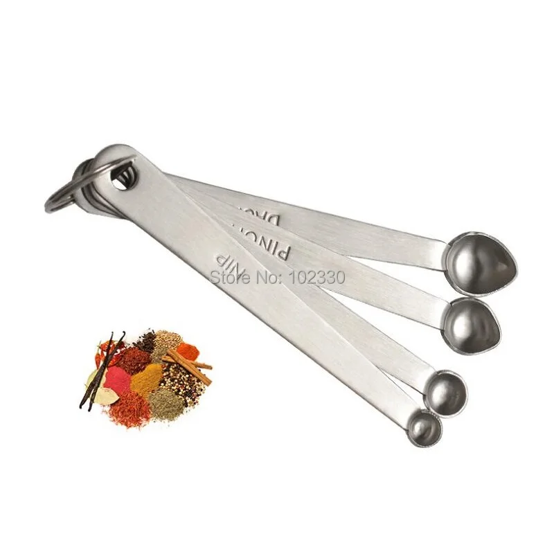 4pcs/set Stainless Steel Condiment Measuring Spoons Kitchen Baking Seasoning Measure Scoop Set Kitchen Tool
4pcs/set Stainless Steel Condiment Measuring Spoons Kitchen Baking Seasoning Measure Scoop Set Kitchen Tool