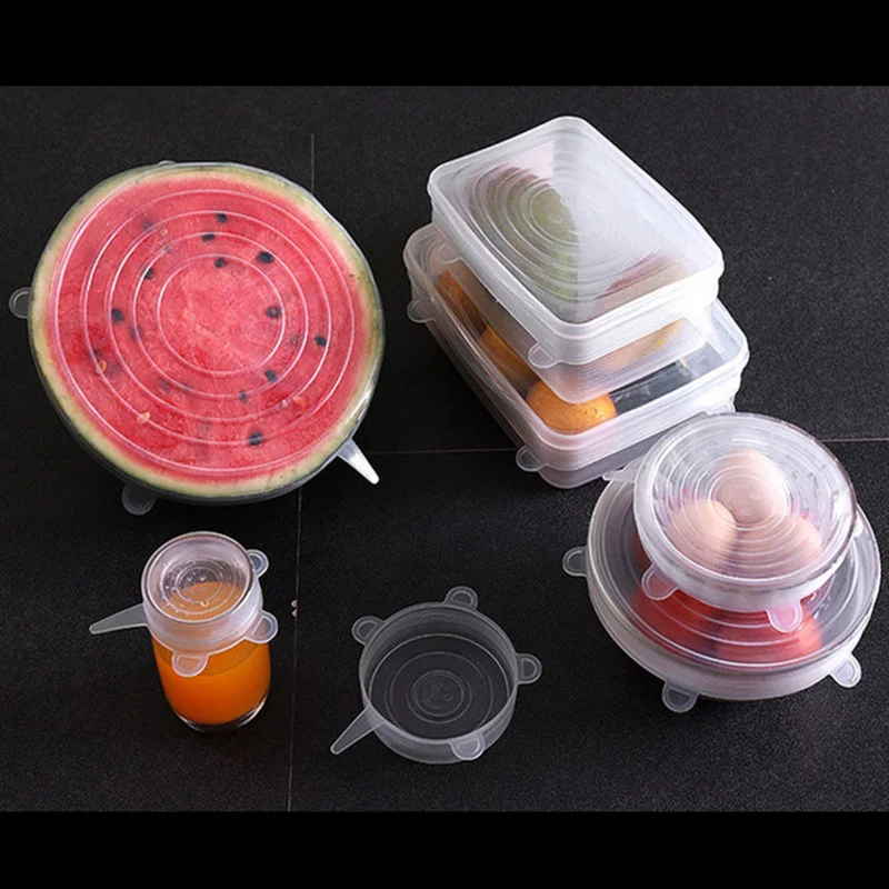 6pcs/set Silicone Caps For Food Kitchen Reusable Silicone Cover Fruit Fresh Keeping Sealed Hot Cold Available Tool
6pcs/set Silicone Caps For Food Kitchen Reusable Silicone Cover Fruit Fresh Keeping Sealed Hot Cold Available Tool