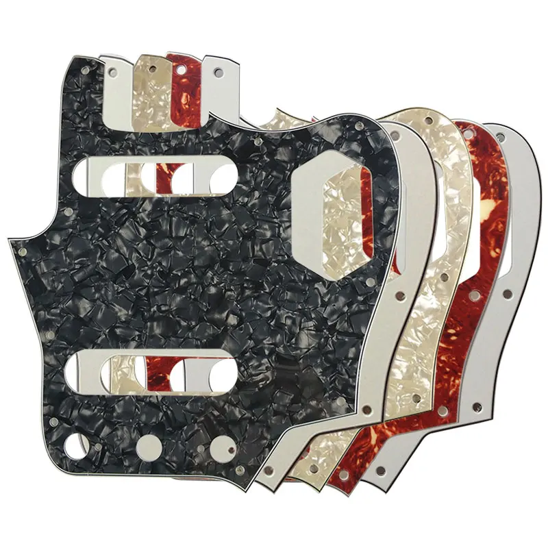 Pleroo Custom Guitar pickgaurd Scratch Plate For 10 Scwer Holes US Jaguar Pickguard parts|Детали и аксессуары для
