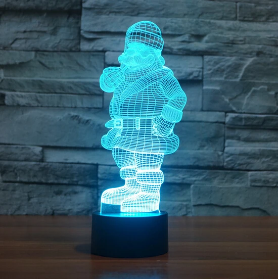 Hot NEW 7color changing 3D Bulbing Light Santa Claus visual illusion LED lamp creative action figure toy Father Christmas gift
Hot NEW 7color changing 3D Bulbing Light Santa Claus visual illusion LED lamp creative action figure toy Father Christmas gift