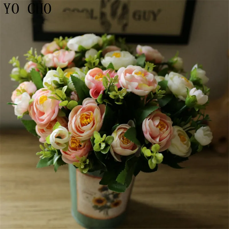 YO CHO artificial flowers christmas flowers 5 bouque roses Wedding Decoration Party Supplies Artificial fake Camellia flowers
YO CHO artificial flowers christmas flowers 5 bouque roses Wedding Decoration Party Supplies Artificial fake Camellia flowers