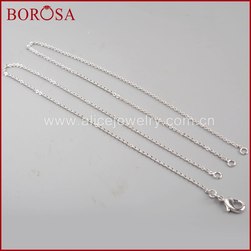 BOROSA 10PCS 16 Inch Silver Color 1mm Thin Connector Chain Necklace Metal Chains for Connector Necklaces for Women Jewelry PJ113
BOROSA 10PCS 16 Inch Silver Color 1mm Thin Connector Chain Necklace Metal Chains for Connector Necklaces for Women Jewelry PJ113
