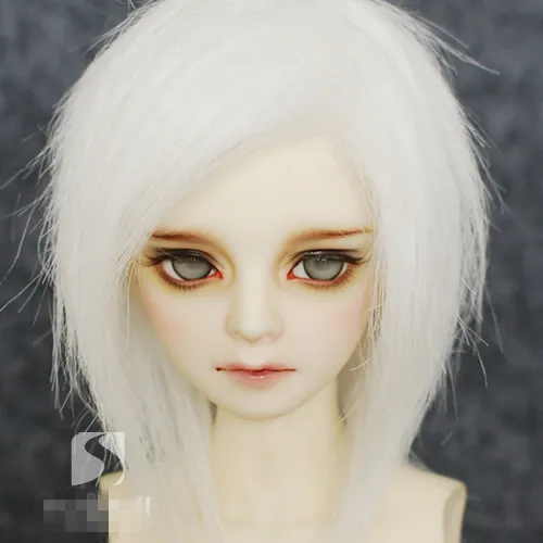 Белый длинный BJD кукла меховой парик для дяди 1/3 1/4 1/6 1/8 1/12 полноразмерная HH51|wig