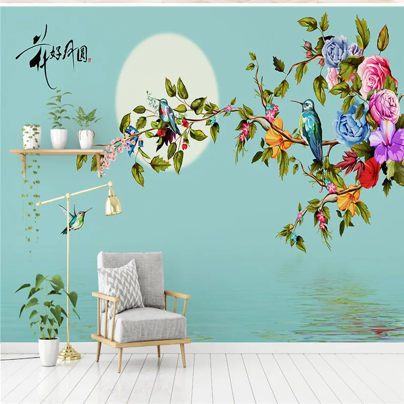 Custom Pastoral Wallpaper 3D Flowers Murals Photo Trees Wallpapers Fresh Florals Bird Living Room Bedroom Chinese Painting
Custom Pastoral Wallpaper 3D Flowers Murals Photo Trees Wallpapers Fresh Florals Bird Living Room Bedroom Chinese Painting