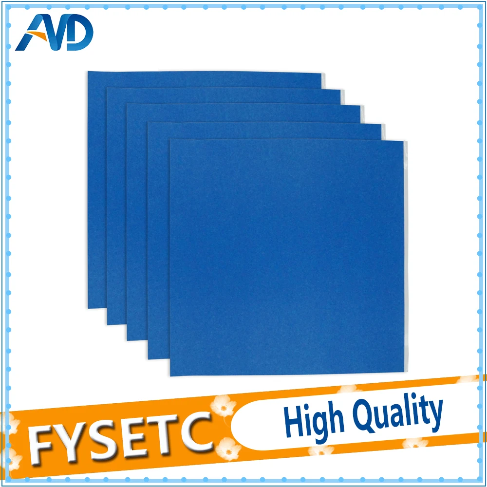 5pcs 3D Printer Heating Bed Blue High temperature Tape 232*154mm with Rubber Adhesive Material Paper
5pcs 3D Printer Heating Bed Blue High temperature Tape 232*154mm with Rubber Adhesive Material Paper