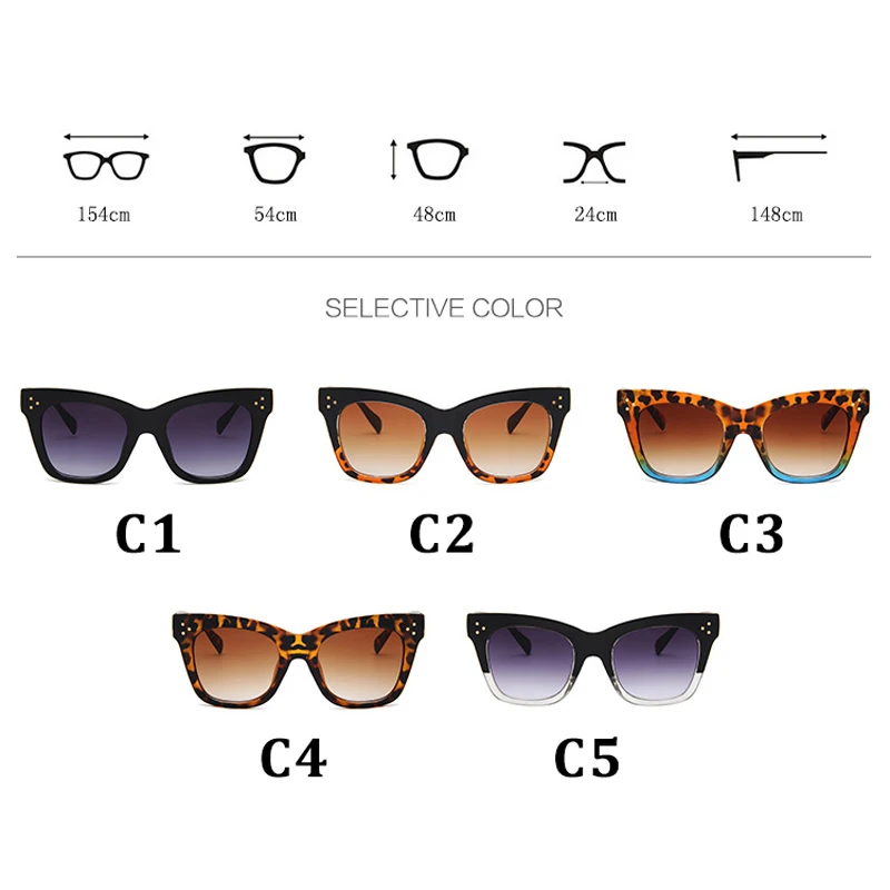 Ladies Vintage Cat Eye Sunglasses Women Brand Gradient Black Design Sun Glasses Retro Rivet Shades Eyewear UV400
Ladies Vintage Cat Eye Sunglasses Women Brand Gradient Black Design Sun Glasses Retro Rivet Shades Eyewear UV400