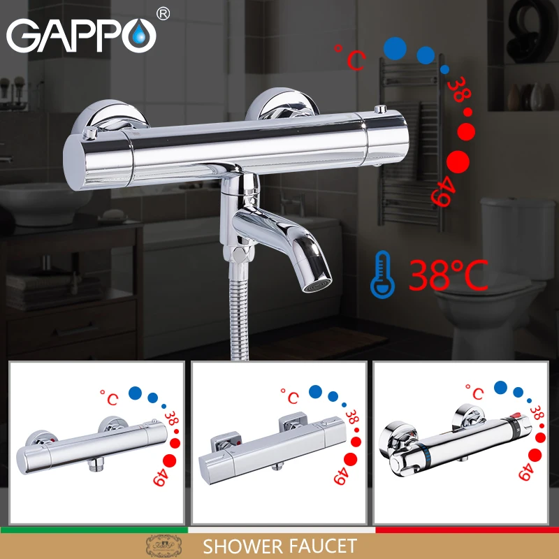 

GAPPO Shower Faucets bath mixer with thermostat waterfall thermostatic shower faucet wall mounted tub faucet tapware griferia