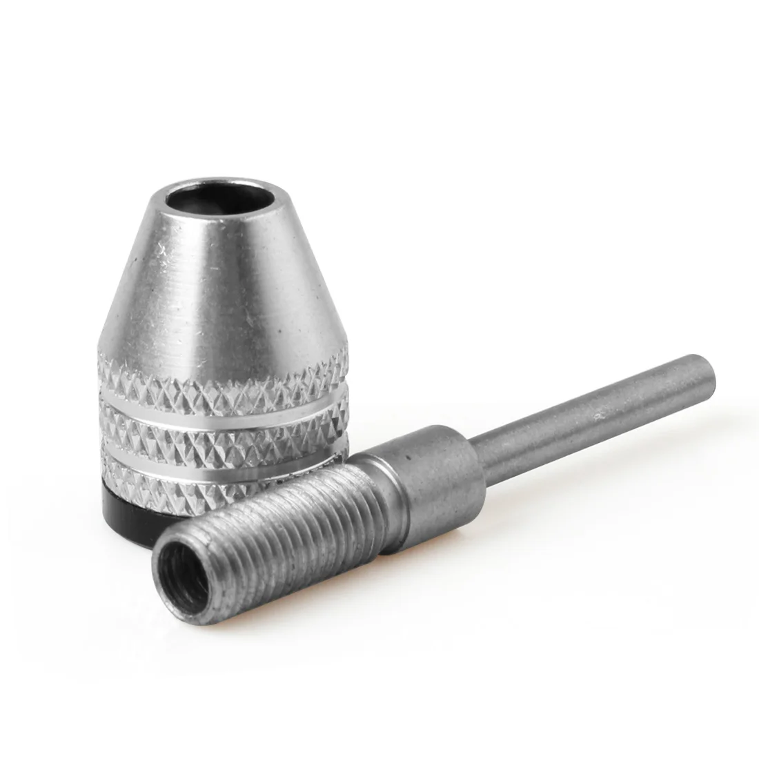 High Quality Alloy Silver / Black Rotary Tool Mini 0.3-4mm Keyless Drill Bit Chuck Adapter Screwdriver Accessories | Инструменты