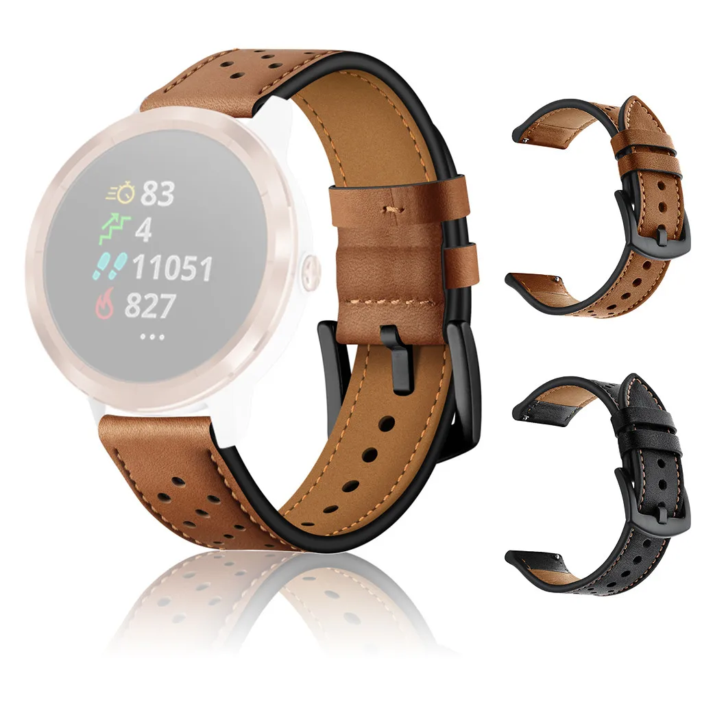 Ремешок из натуральной кожи для Garmin Vivoactive 3 умный браслет Запасной ремешок vivomove