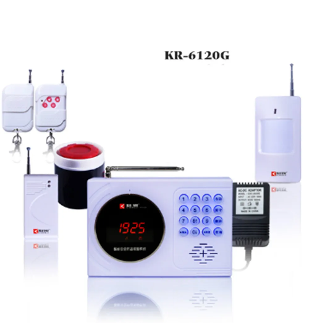 Digital Clock Display GSM Burglar Alarm System 120 wireless defense zones and 2-wired zones
Digital Clock Display GSM Burglar Alarm System 120 wireless defense zones and 2-wired zones