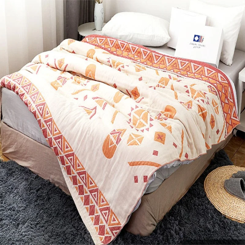 Одеяло из 100% хлопка и муслина SUGAN LIFE дышащее шикарное большое мягкое покрывало