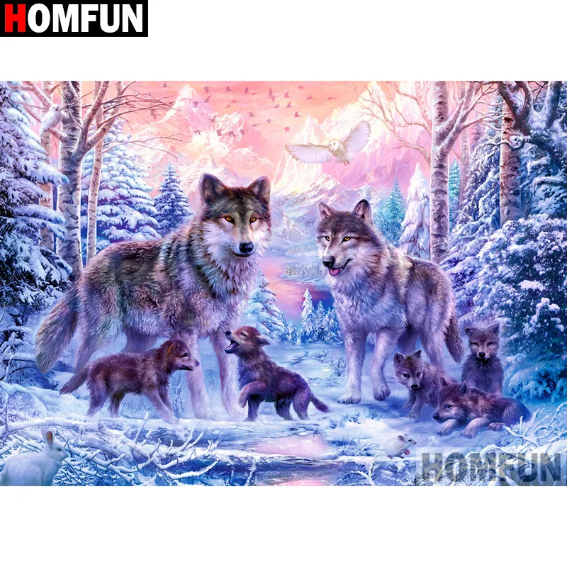 HOMFUN Full Square/Round Drill 5D DIY Diamond Painting "Animal wolf snow scene" Embroidery Cross Stitch 3D Home Decor A10857
HOMFUN Full Square/Round Drill 5D DIY Diamond Painting "Animal wolf snow scene" Embroidery Cross Stitch 3D Home Decor A10857