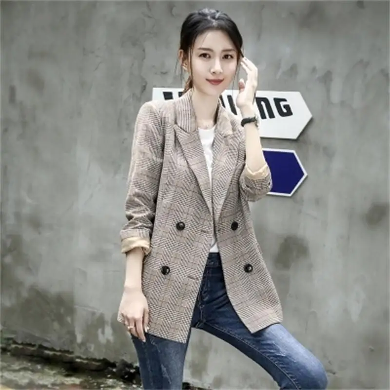 New Women Plaid Blazers and Jackets Suit Ladies Long Sleeve Work Wear Blazer Plus Size 3XL Casual Female Work Coat women Blazers
New Women Plaid Blazers and Jackets Suit Ladies Long Sleeve Work Wear Blazer Plus Size 3XL Casual Female Work Coat women Blazers