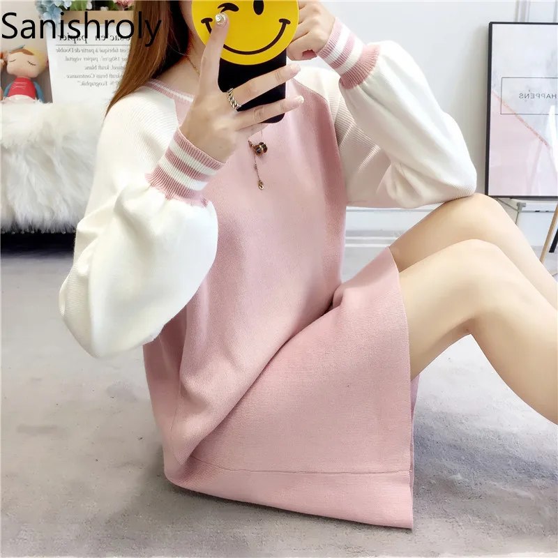 Sanishroly 2018 Women Striped Sweater Dress Autumn Winter Patchwork Knitted Dresses Ladies Long Sleeve Loose Dress Vestidos S252
Sanishroly 2018 Women Striped Sweater Dress Autumn Winter Patchwork Knitted Dresses Ladies Long Sleeve Loose Dress Vestidos S252