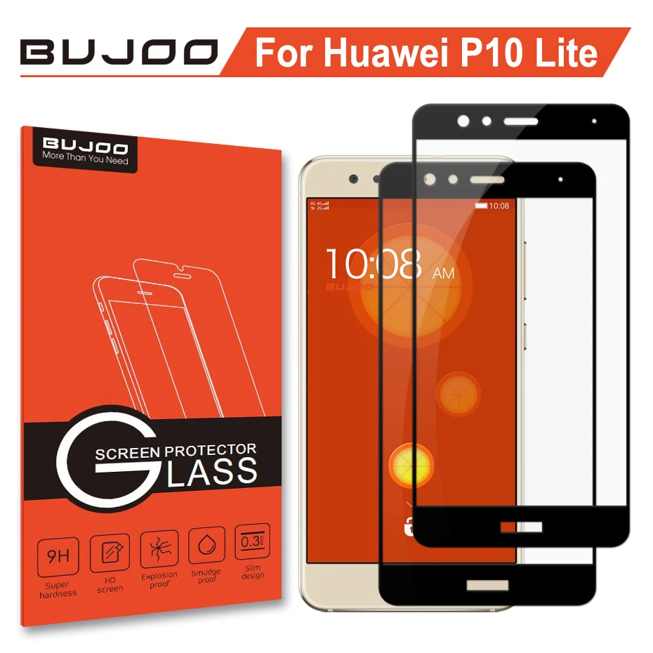 2 Pack 100% Original BUJOO Real 2.5D 0.3mm 9H Full Cover Screen Protector Tempered Glass For Huawei P10 Lite Nova P 10 Lite Film
2 Pack 100% Original BUJOO Real 2.5D 0.3mm 9H Full Cover Screen Protector Tempered Glass For Huawei P10 Lite Nova P 10 Lite Film