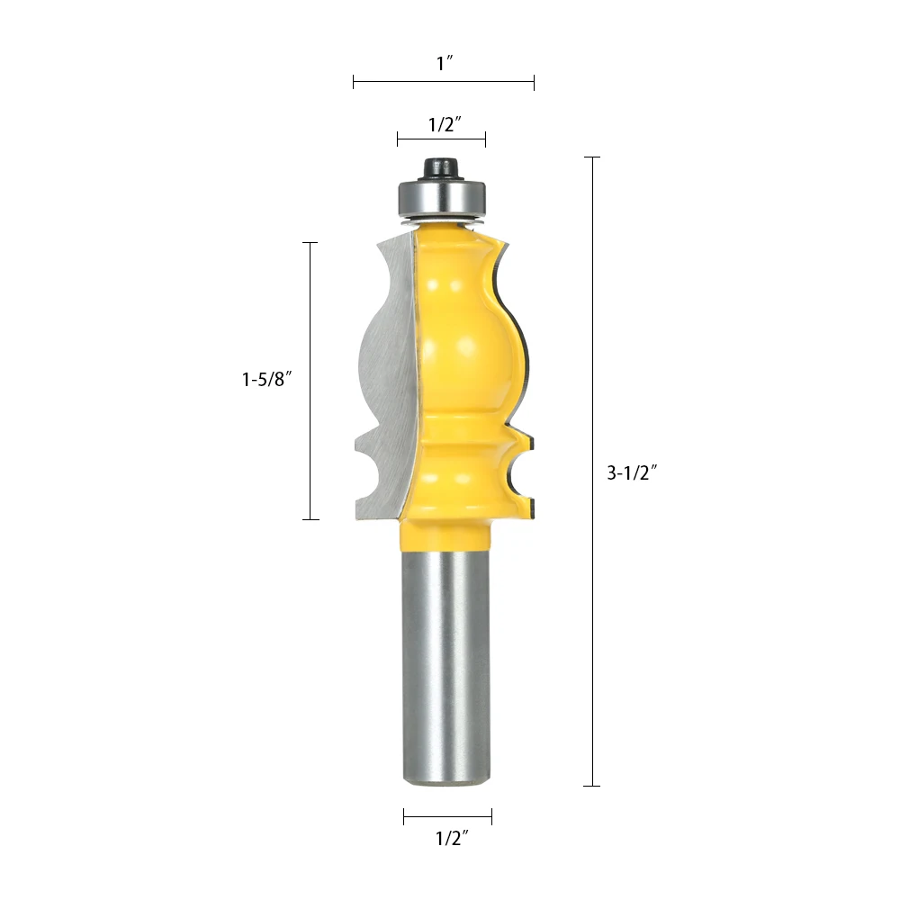 1/2" Shank Milling Cutter Architectural Molding Router Bit Anti-kickback Mitered Trimming Tool Carpenter Woodworking Tools
1/2" Shank Milling Cutter Architectural Molding Router Bit Anti-kickback Mitered Trimming Tool Carpenter Woodworking Tools