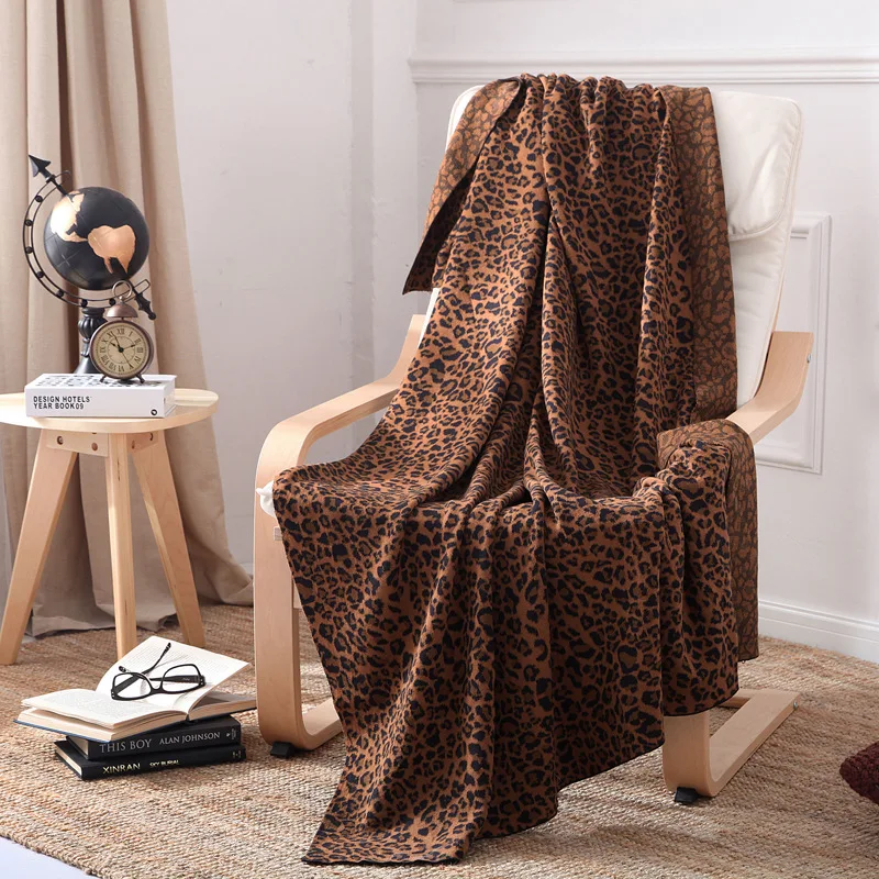 New Blanket Leopard Knit Sofa Blanket Cotton Yarn Blanket Photography Props Towel
New Blanket Leopard Knit Sofa Blanket Cotton Yarn Blanket Photography Props Towel