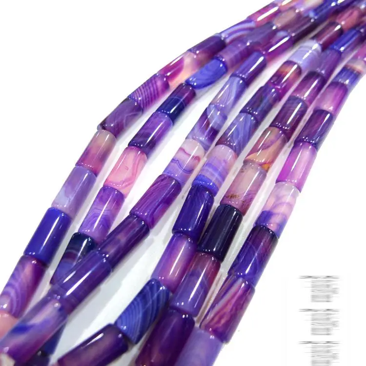Natural crystal DIY beaded 5 * 12MM purple striped agate cylindrical about 40CM semi - loose beads wholesale
Natural crystal DIY beaded 5 * 12MM purple striped agate cylindrical about 40CM semi - loose beads wholesale