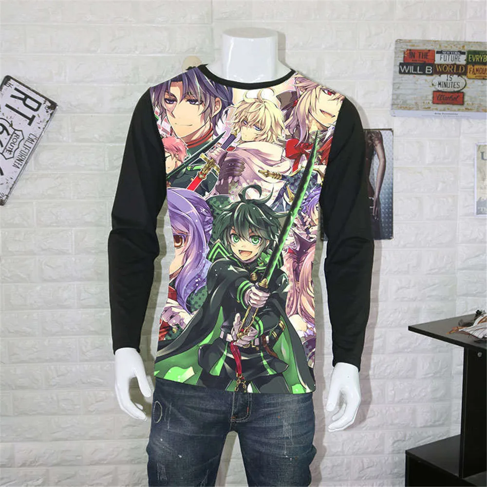 Женская футболка с коротким рукавом мультяшная Hyakuya Yuichiro Guren Mikaela Owari no Seraph|Костюмы