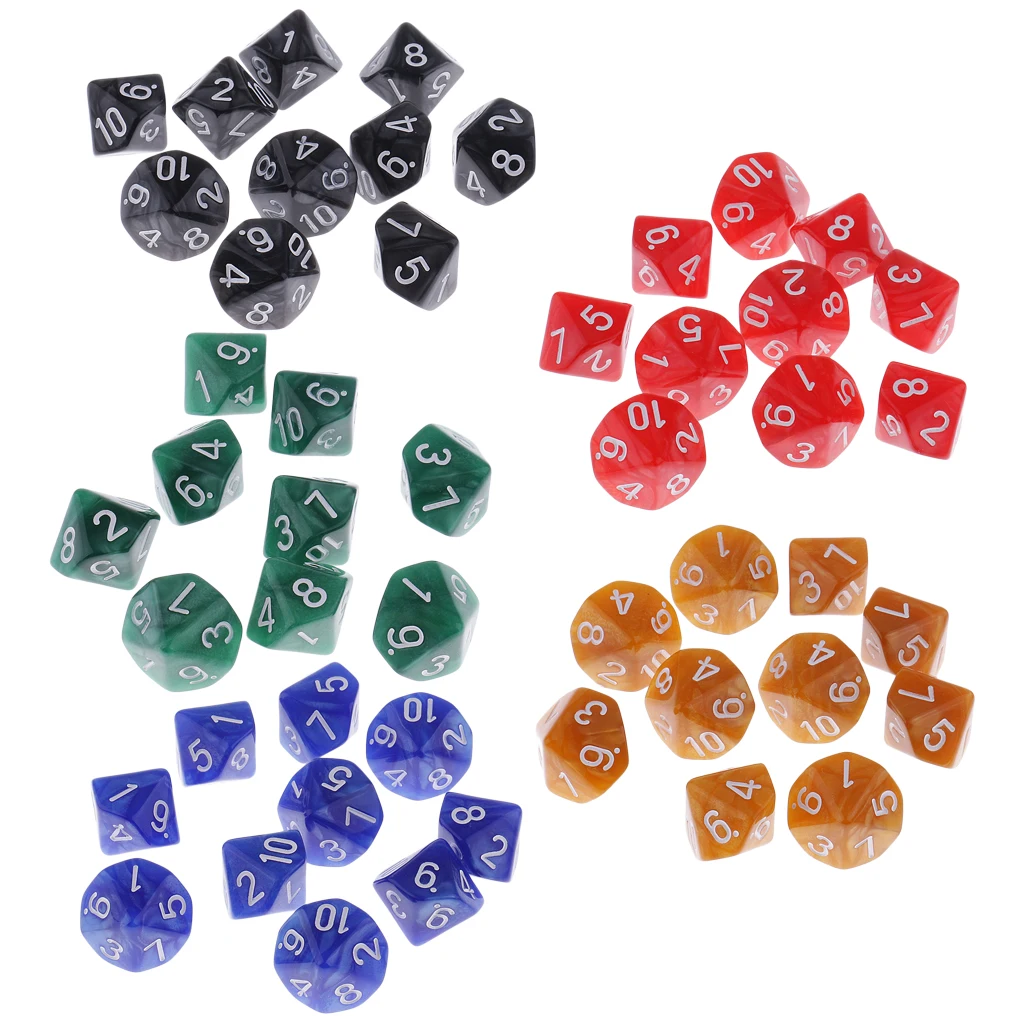 50 Pieces Plastic 10-sided Dices D10 Set for Party Pub Casino Board Game Accessory Board Game Dices Toys Digital Dices Set
50 Pieces Plastic 10-sided Dices D10 Set for Party Pub Casino Board Game Accessory Board Game Dices Toys Digital Dices Set
