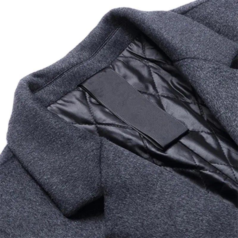 Autumn and winter men's wool coat business casual long warm windproof jacket solid color overcoat M-3XL
Autumn and winter men's wool coat business casual long warm windproof jacket solid color overcoat M-3XL