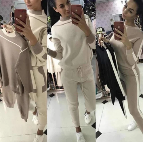 2021 Rushed Tracksuits new winter fashion women wool suit long sleeved sweater jacket pants Haren temperament two piece
2021 Rushed Tracksuits new winter fashion women wool suit long sleeved sweater jacket pants Haren temperament two piece