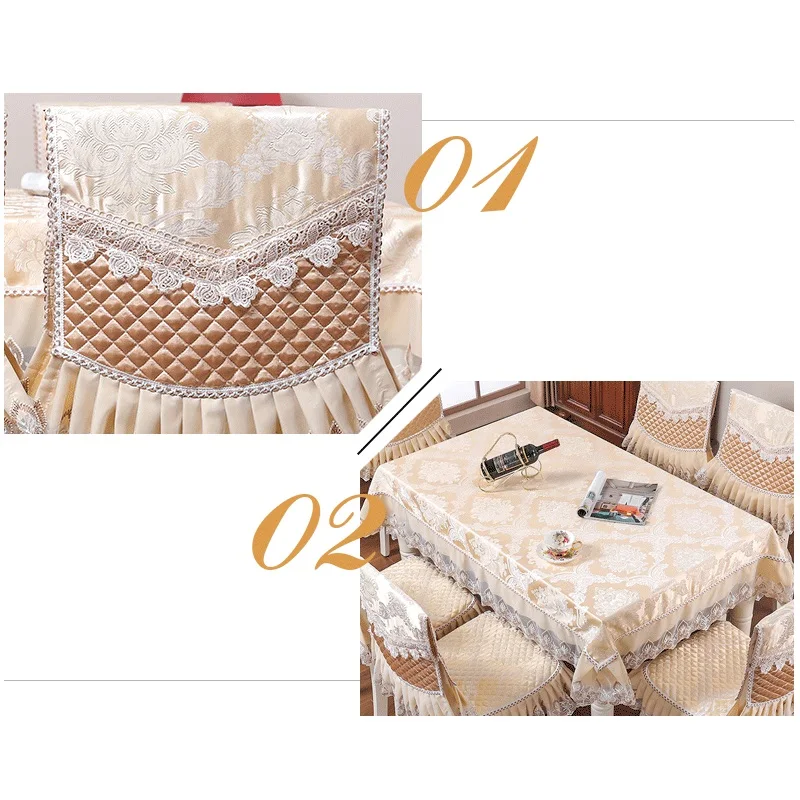 European Style Table Cloth For Dinner Room Embroidery Dustproof Tablecloth Table Cover Suit Chair Seat Back Cover For Banquet
European Style Table Cloth For Dinner Room Embroidery Dustproof Tablecloth Table Cover Suit Chair Seat Back Cover For Banquet