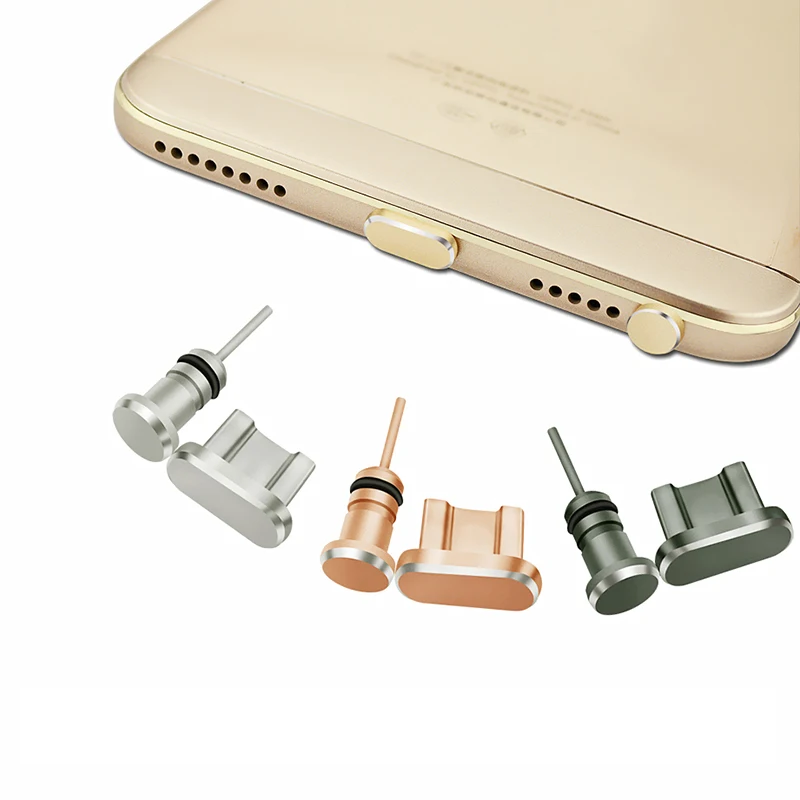Металлический порт зарядки Micro USB + разъем для наушников пылезащитный Разъем