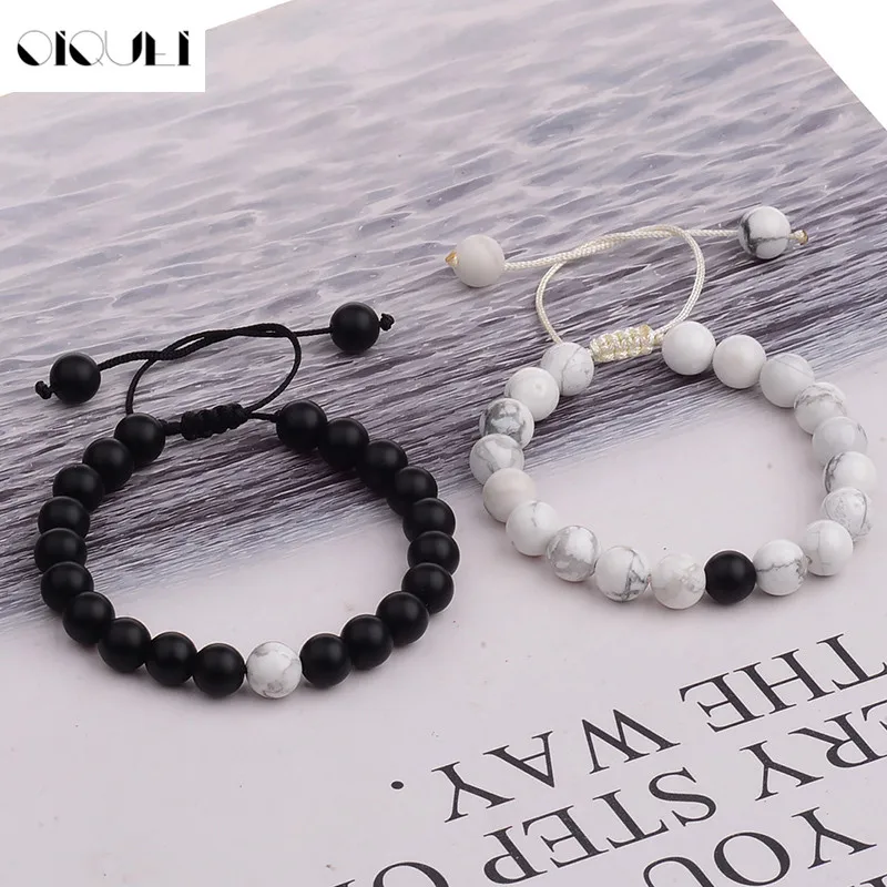 OIQUEI New 2Pcs/Set Imperial Natural Stone Matte Adjustable Bracelet For Women Men Stainless Hand Woven Couple Bracelets Gift
OIQUEI New 2Pcs/Set Imperial Natural Stone Matte Adjustable Bracelet For Women Men Stainless Hand Woven Couple Bracelets Gift
