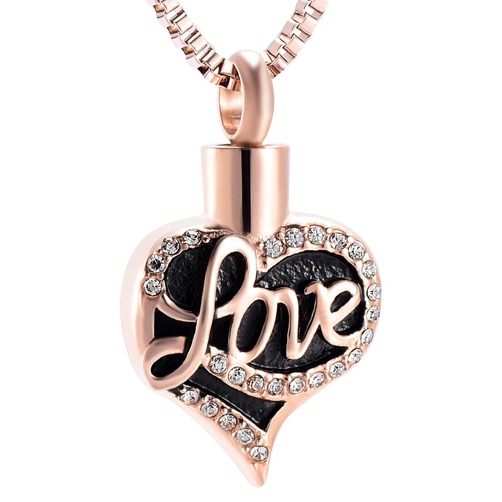Fashion Retro Heart Urn for Ashes Necklace Crystal Memorial Ash Keepsake Pendant Stainless Steel Cremation Ash Women's Jewelry
Fashion Retro Heart Urn for Ashes Necklace Crystal Memorial Ash Keepsake Pendant Stainless Steel Cremation Ash Women's Jewelry