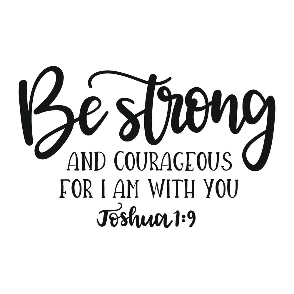 Bible Joshua 1:9 Be Strong Vinyl Quote Wall Decal Removable Wall Art Stickers for Home Decor
Bible Joshua 1:9 Be Strong Vinyl Quote Wall Decal Removable Wall Art Stickers for Home Decor