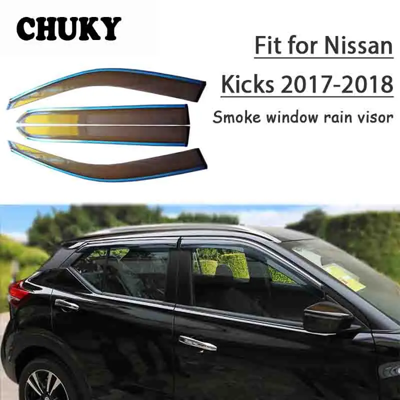 Chuky 4pcs ABS Car Styling Window Visors Awnings Shelters Rain Shield For Nissan Kicks 2017 2018 Auto Accessories
Chuky 4pcs ABS Car Styling Window Visors Awnings Shelters Rain Shield For Nissan Kicks 2017 2018 Auto Accessories
