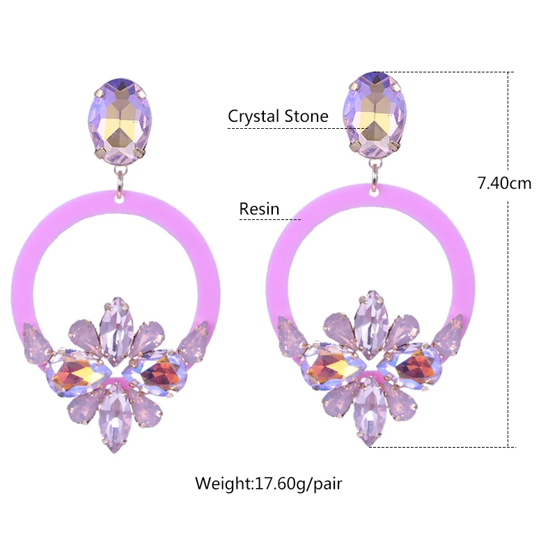 Sehuoran Oorbellen Crystal Stone Drop Earrings For Woman Brincos Resin Pendients Wedding Earrings Jewelry 2018 New Color
Sehuoran Oorbellen Crystal Stone Drop Earrings For Woman Brincos Resin Pendients Wedding Earrings Jewelry 2018 New Color