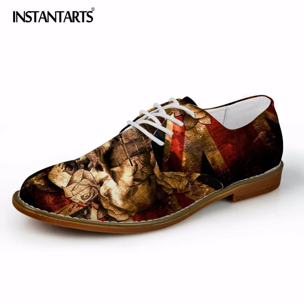 INSTANTARTS Brand Casual Men Leather Shoes Luxury Skull 3D Print Flat Shoes Man Breathing Business Lace Up Oxford Shoe for Homme
INSTANTARTS Brand Casual Men Leather Shoes Luxury Skull 3D Print Flat Shoes Man Breathing Business Lace Up Oxford Shoe for Homme