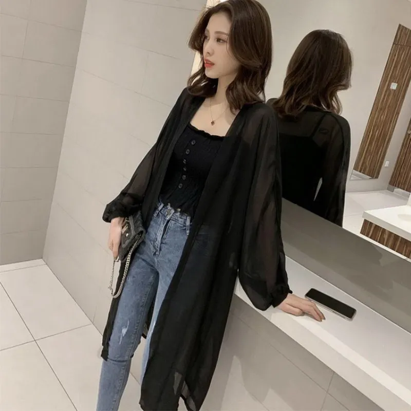 Open Front Chiffon Blouses Casual Loose Women Long Sleeve Shirts Sun Protection Summer Cardigan
Open Front Chiffon Blouses Casual Loose Women Long Sleeve Shirts Sun Protection Summer Cardigan