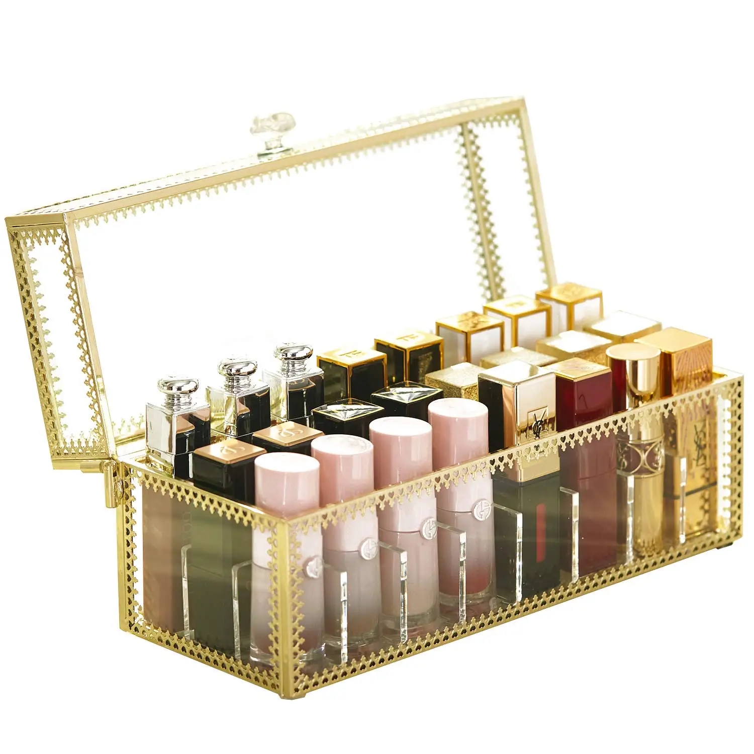 Stunning Vanity Lipstick Holder with Lip Gloss Eye Liner Vanity Cabinet Makeup Organizer with Removable Dividers 24spaces
Stunning Vanity Lipstick Holder with Lip Gloss Eye Liner Vanity Cabinet Makeup Organizer with Removable Dividers 24spaces