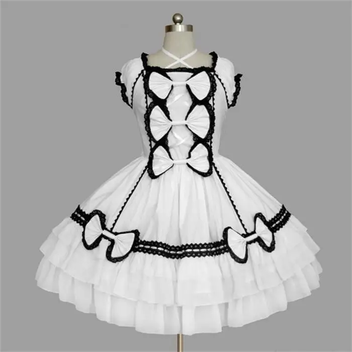 Vintage Lolita Princess Short Sleeve Ruffled Lace Gothic One Piece Lolita Dress for Lady Big Size XS XL 2XL 3XL Tailored
Vintage Lolita Princess Short Sleeve Ruffled Lace Gothic One Piece Lolita Dress for Lady Big Size XS XL 2XL 3XL Tailored