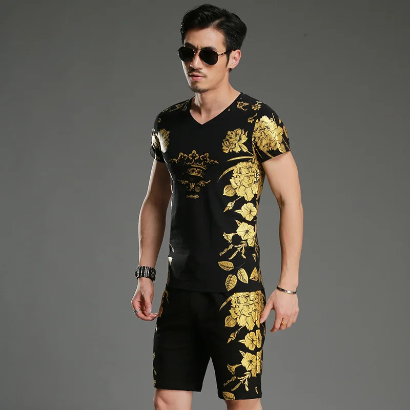 Chinese style exquisite bronzing printing fashion t shirt and shorts set Summer 2018 New high-quality cotton tracksuit men M-4XL
Chinese style exquisite bronzing printing fashion t shirt and shorts set Summer 2018 New high-quality cotton tracksuit men M-4XL